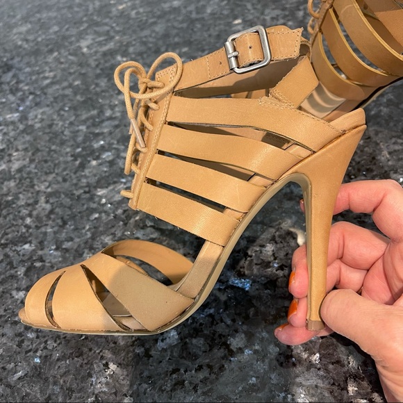 Shoemint gladiator stiletto buckle leather tan - Picture 9 of 9